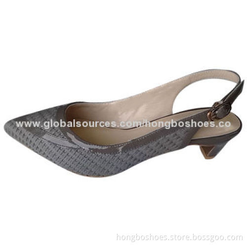 High-end Women's Sandal, Woven Leather Upper, Sheep Leather Lining, Rubber Sole and Low-heelNew